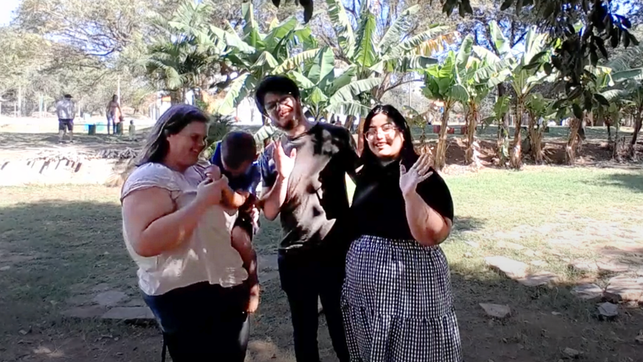 Sam being welcomed in Paraguay